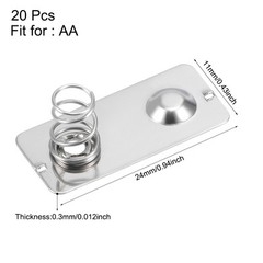 20pcs AA Battery Positive to Negative Conversion Spring Contact Plate