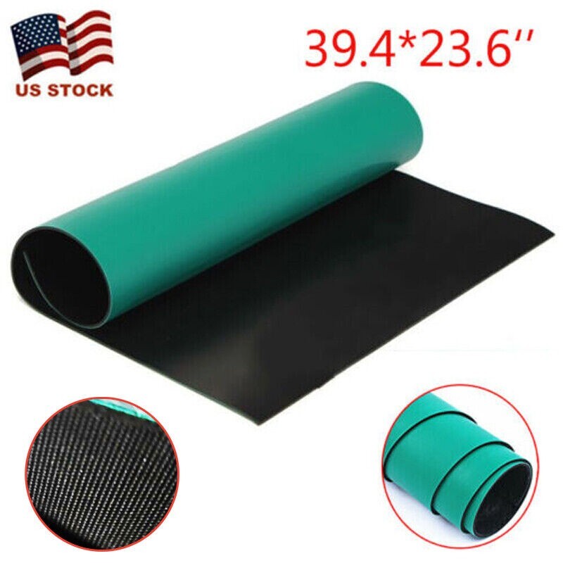 ESD Anti Static Heat Resistant Table Mat 39″X24″ for Tech Repair Soldering Large