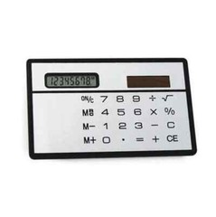 2PCS 8-Digits Ultra Thin Mini Slim Credit Card Solar Power Pocket Calculator YL