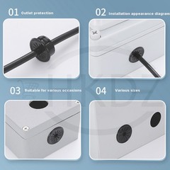 10mm -100mm PC Computer Desk Plastic Grommet Table Cable Tidy Wire Hole Cover