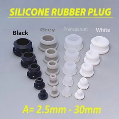 2.5mm~30mm Silicone Rubber Grommet Plug Bung Cable Wiring Protect Bushes Snap-on