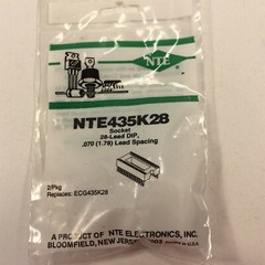 (6) NTE435K28 Socket 28 Lead DIP Type Package, 0.070 (1.78) Spacing – Lot of 6
