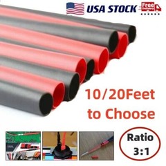 3:1 Marine Waterproof Heat Shrink Tubing Black or Red Glue Adhesive Lined
