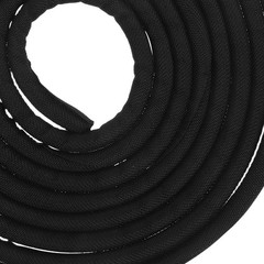 Black Polyester Cord Sleeve Easy Install Pet Proof Cable Protector for Home Use