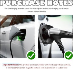 EV Charger Cover for Outdoor, Charging Port Rain Cover with Double Magnetic Seal