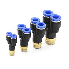 1Pcs Pneumatic Push In Fittings Air Hose Quick Connector to Thread Pipe Adapters