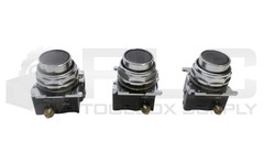 LOT OF 3 EATON CUTLER HAMMER 10250T/91000T PUSH BUTTON BLACK