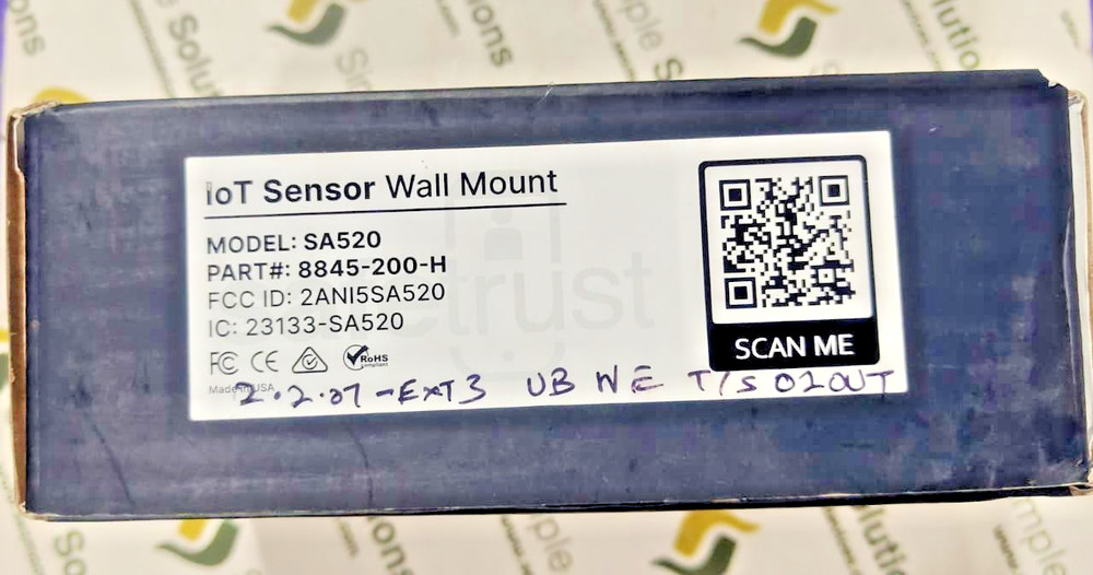 3PCS LOT- Safetrust SA520 ioT Sensor Wall Mount 8845-200-H- New open box