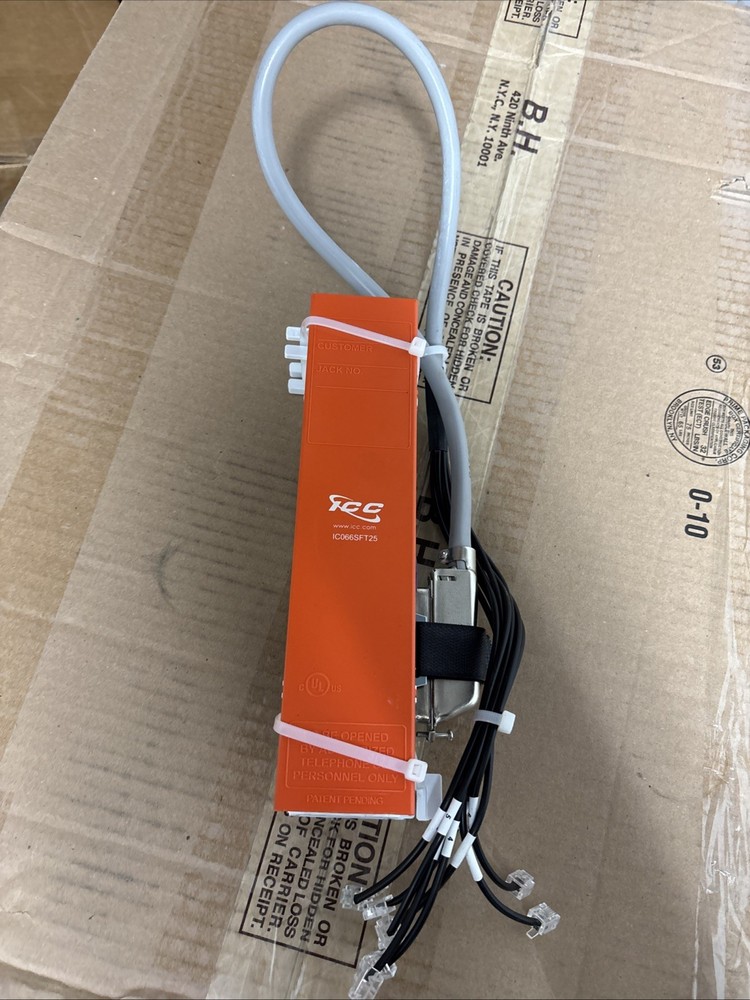 ICC 66 Wiring Block with 25-Pair Female Telco Connector, Mounting Bracket & C…