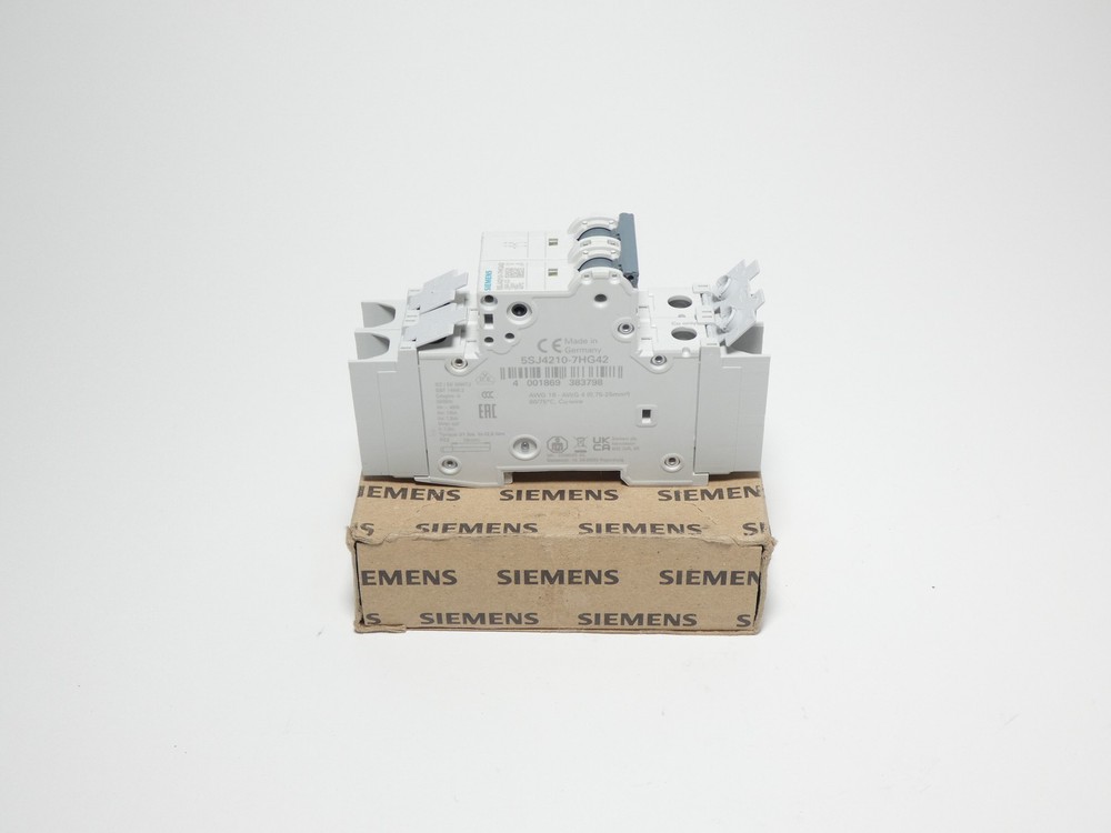 Siemens 5SJ4210-7HG42 MCB Miniature Circuit Breaker 10A 480Y/277V 2P – NEW Su…