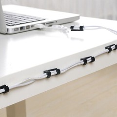 Self Adhesive Wire Cable Cord Clips Clamp Table Wall Tidy Organizer Holder 20-60
