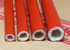 4-130mm Silicone Fibreglass Fire Sleeving Protective Heat Shield Wrap Red/Black