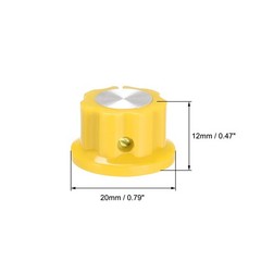 6.4mm Shaft Hole Potentiometer Control Rotary Knobs Effect Pedal Knobs Yellow