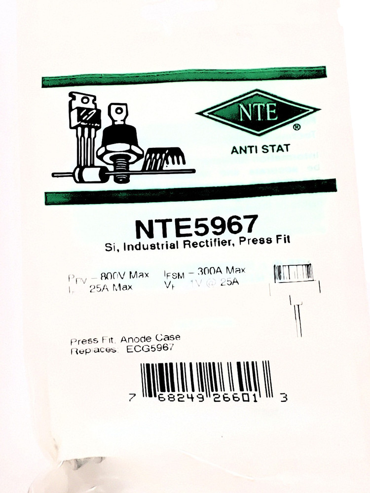 NTE5967 “Original” NTE Rectifier diode Stud Mount 1 pc