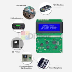 LCD 20×4 LCD1602/2004A I2C YELLOW/BLUE Display Module LED Backlight 5V Board New
