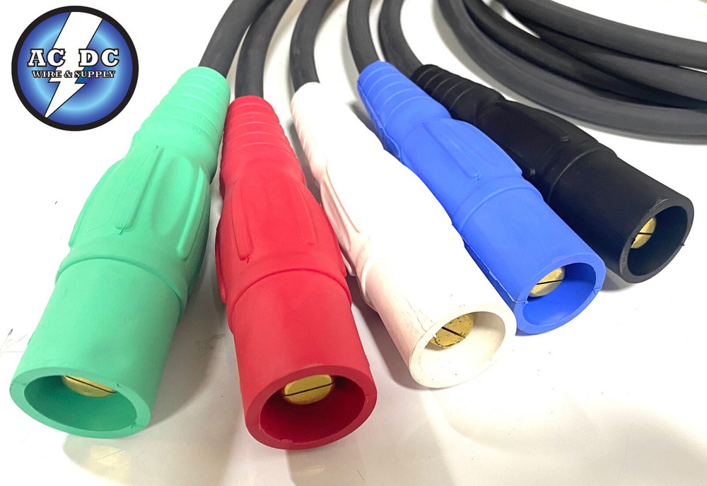 MARINCO CAM LOCK #2 Entertainment Generator Power Cable Panel Tails 5′ MMMMM