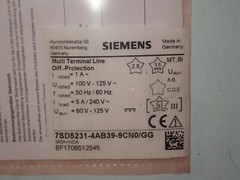 SIEMENS 7SD5231-4AB39-9CN0/GG SIPROTEC 7SD52 4-LINE DISPLAY FOR MULTITERMINALS