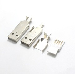 Nickel Plated USB 2.0 Connectors DIY Solder