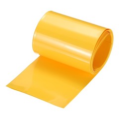 Battery Wrap Heat Shrink Tubing 51mm Dia 80mm Flat 8 Feet Yellow