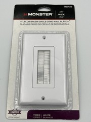 Monster Products 140675-00 Decor Brush Wall Plate, White
