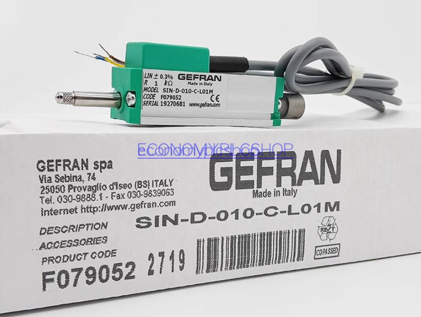 1x GEFRAN SIN-D-010-C-L01M Pull Rod Electronic Ruler Displacement Sensor New