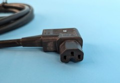 LOT OF 10 L6-20 TO RIGHT ANGLE C15 SERVER POWER CORDS: 250v, 12’ |010-7246916