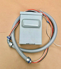 Non Fused 60 amp Electric A/C Disconnect Box 1/2″ Electric Whip, #10 Gauge Wire