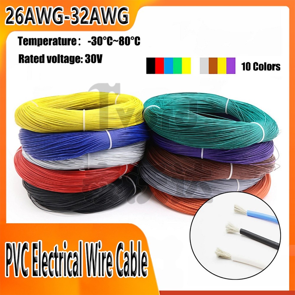 26/28/30/32AWG Flexible Stranded Wire Cable PVC Insulated Electronic Wire Cable