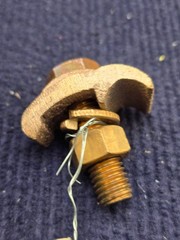 (QTY 6) BURNDY GBM29: 2SOL-250 2 CU LUG GROUND CONNECTOR