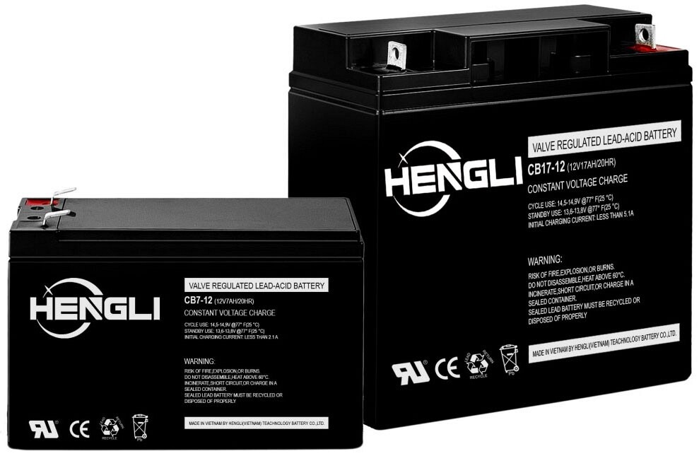 Heng Li CB7-12, 12 V, 7 Ah, ABS, General Purpose Battery, 1 pc