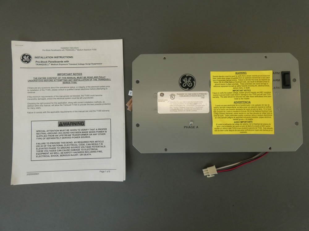 General Electric TME120Y100PSNC Transient Voltage Surge Suppressor, Panel Boa…