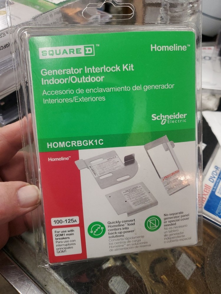 SQUARE D HOMCRBGK1C 100-125A INDOOR/OUTDOOR GENERATOR INTERLOCK KIT