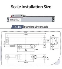 Ditron Metal 3 Axis DRO Digital Readout High Accuracy Linear Encoder Scale 5/1um