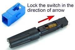 SC UPC Fiber Optic Quick Connectors Reusable Adapter Embedded OS2 Size: SC/UPC