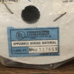 5953 ALPHA WIRE – 1000′ Blue – 26awg Solid Silver Plated OFHC Kynar 5mil 1970s