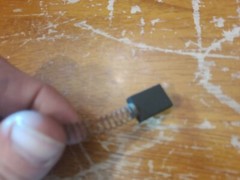 NEW LOT o 12 GE (?) Carbon Motor Brushes w/ Coil & Copper Tail 3/4″ x 1/2″ # 283