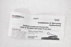 Hubbell IS200FT Loadbreak Connector 15kV 25/28kV 200A Feed-Thru Red Black