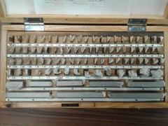 87 PCS/SET METRIC GAGE BLOCK SET, DIN861 GRADE 1,w. General CERTS. #702F-87NC-1