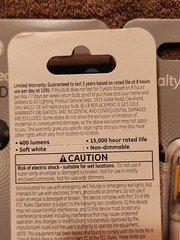 Lotof 4: LED Light Bulb, Clear, Filament Design, 3-Watts, 400 Lumens -93129029