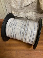 100 FEET 16AWG STRANDED (26/30) TINNED COPPER 3/C FLAT BOAT CABLE WHITE