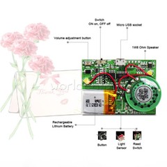 Greeting Card module DIY Musical Board Recordable Voice Music Sound Module