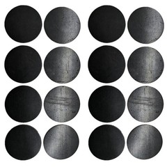 Black 4 -179mm Silicone Rubber Feet Non Slip Round Anti Impact Self Adhesive Pad