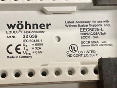 Wohner 32 639 EEC6025-L Busbar Adapter