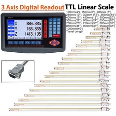 3 Axis LCD Digital Readout For Milling Lathe Machine With Precision Linear Scale