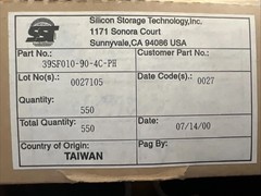 11 PCS SST39SF010-90-4C-PH SST39SF010 512 Kbit/1 Mbit(x8) SST DIP-32