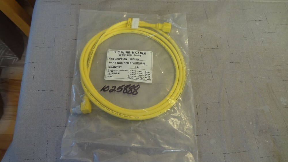 TPC Wire & Cable Part # CF23H17M002 Desc. DC 3P M/F 2M