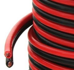 GS Power 100% Copper 10 AWG (American Wire Gauge) OFC 25 ft, Red & Black