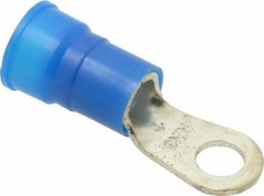 25 Pack 3M Red 6 AWG Crimp-Connect Circular Ring Terminals, 1/4″ Stud