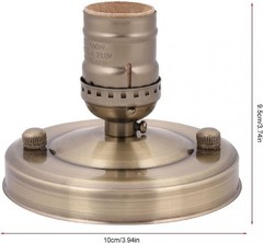 Bronze Electroplated Vintage Industrial Iron Lamp Bulb Socket Ho Color: Bronze