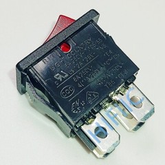 4 Pins 2 Positions 6A 250VAC T105/55 Red Lamp R19 Rocker Switch